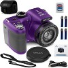 Minolta 20 Mega Pixels 26x Optical Zoom Digital Camera with 1080p FHD Video, Purple - 2 of 4