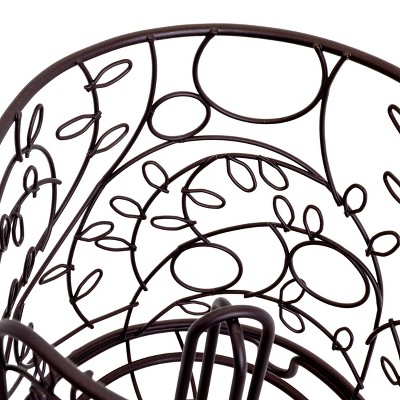 Bronze Steel Freestanding Botanical Paper Towel Holder
