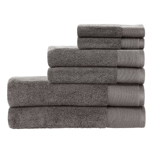 Nate Home By Nate Berkus Cotton Terry 6-piece Towel Set - Charcoal : Target