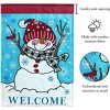 Snowman Welcome Bright Blue and White 13 X 19 Polyester Outdoor Hanging Garden Flag - 2 of 2