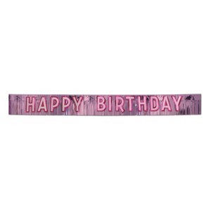 Beistle Metallic Happy Birthday Banner, 10" x 9', (1/Pkg) Multicolored - 1 of 1