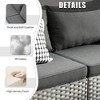 Marlton 8pc Wicker Outdoor Patio Furniture Set Conversation Sofa Sectional with a Swivel Chair and Cushions - 3 of 4