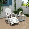 WestinTrends Tuscany HIPS¬¨‚Ä†Outdoor¬¨‚Ä†Patio¬¨‚Ä†Folding¬¨‚Ä†Adirondack¬¨‚Ä†Chair with Ottoman and Side Table (3-Piece) - 2 of 4