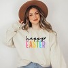 Simply Sage Market Women's Graphic Sweatshirt Happy Easter Colorful - 2 of 3