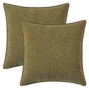 REGALWOVEN Solid Chenille Soft Couch Throw Pillow Covers for Sofa Living Room Home Decor 2 Pcs - 1 of 4