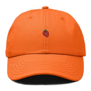 Dalix Lil Strawberry Embroidered Cotton Summer Outdoor Baseball Cap Dad Hat Womens - 1 of 4
