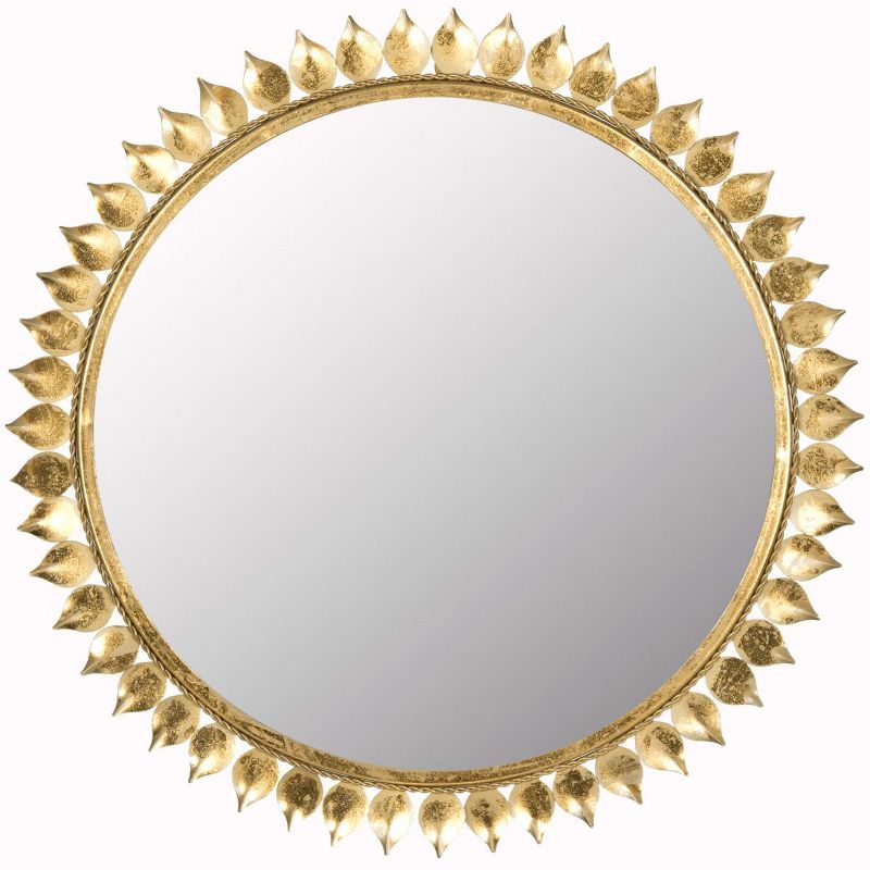 Leaf Crown Sunburst Mirror - Antique Gold - Safavieh., 1 of 4