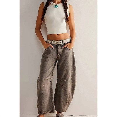 Women's Barrel Wide Leg Denim - Paperdolls