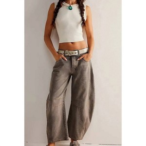 Women's Barrel Wide Leg Denim - Paperdolls - 1 of 1