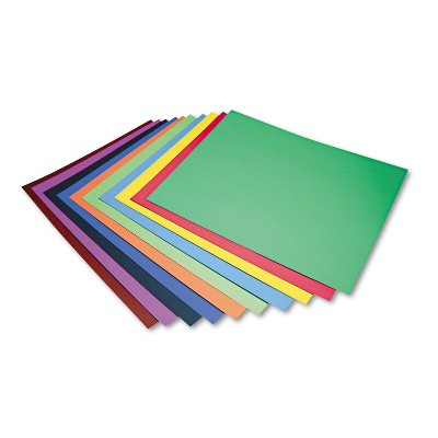 Pacon Peacock Four-Ply Railroad Board 22 x 28 Assorted 100/Carton 5487