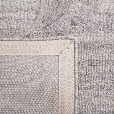 Handmade Gray Floral Wool Tufted Area Rug 4' x 6'