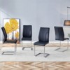 FONTOI 4PCS Dining Chairs with Metal Legs&High Back for Dining Room, Meeting Family Dining Needs, Black,16"*37.4"*15.7" - 2 of 4