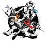 TMNT Four Character Colored Mask Men's Athletic Heather T-shirt - 2 of 3