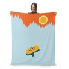 Adventure Time Silk Touch Faux Shearling Throw Blanket 50x60 Inches - 3 of 4