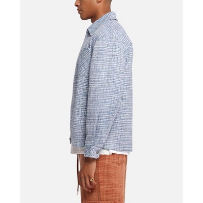 XXIII Mens Boucle Tweed Zip Jacket - Teal/Blue/Purple M — фото 5