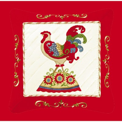 C&F Home 18" x 18" French Country Rooster Quilted Pillow