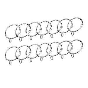 Unique Bargains Metallic Electroplating Curtain Rod Accessory Curtain Rings 14 Pcs - 1 of 4