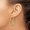 Black Bow Jewelry 2mm Round Hoop Earrings in 10k Yellow Gold, 40mm (1 1/2 Inch) - 4 of 4