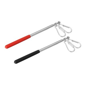 Unique Bargains Stainless Steel Telescopic Portable Anti-slip Flag Pole 2 Pcs - 1 of 4