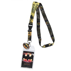 DC Comics Batman 1989 Movie Bat Symbol Classic Logo Lanyard ID Badge Holder - 1 of 4