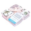 Hudson Baby Infant Girl Flannel Cotton Washcloths, Vintage Blossom 10 Pack, One Size - 2 of 4
