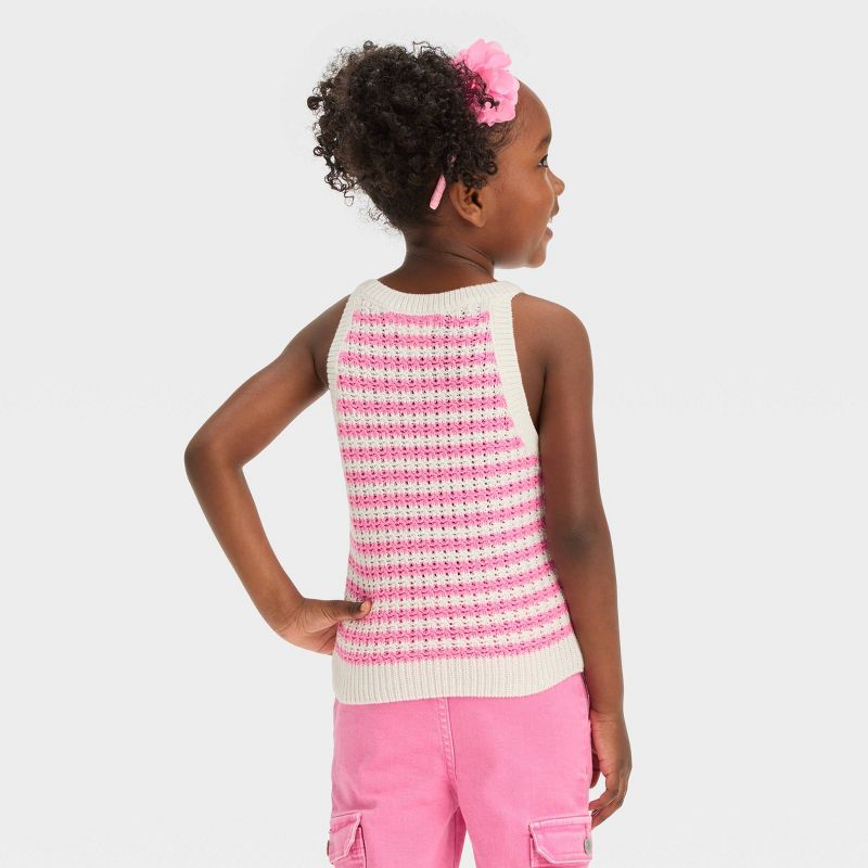 Toddler Girls' Striped Sweater Vest - Cat & Jack™, 3 of 5