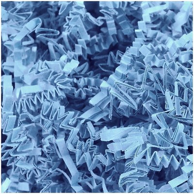 JAM Paper Crinkle Cut Shred Tissue Paper 2 oz Baby Blue Sold Individually 1197036