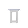 Linon Outdoor Acacia Wood Oval Adirondack Accent Table White - 2 of 4