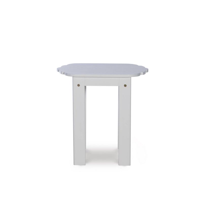 Outdoor Acacia Wood Oval Adirondack Accent Table White - Linon, 3 of 13