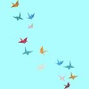 Women's Design By Humans Flying Paper Cranes Birds By Magnussons Racerback Tank Top - 2 of 3