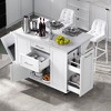 Kitchen Cart with Pull Out Cabinet, Drop Leaf and 2 Drawers - 3 of 4