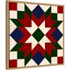 Amanti Art Christmas Barn Quilt IV by Victoria Barnes Framed Canvas Wall Art - 3 of 4