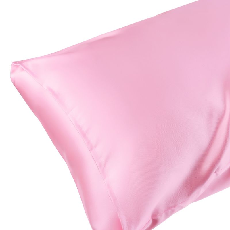 Unique Bargains Satin Hair and Skin Breathable Envelope Closure Pillowcase 2 Pcs, 2 of 7