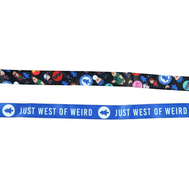 Disney Gravity Falls Just West of Weird Lanyard Keychain ID Holder Tree Rubber Charm and Sticker Multicoloured, 3 of 4