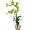 Nearly Natural 22-in Dendrobium with Glass Vase Silk Flower Arrangement - 3 of 4