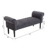 NicBex Modern 52" Bench Linen Upholstered Ottoman Bench with Armrests for Bedroom and Entryway - 3 of 4