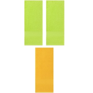 REGALWOVEN 3 Pack Solid Stripe Absorbent Soft Decorative Hand Towels for Bathroom 13" x 30" - 1 of 4