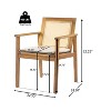 Christopher Knight Home Otis Outdoor Rattan Weave Acacia Dining Chairs with Removable Cushion (Set of 2) - 4 of 4