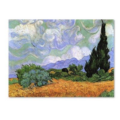 Vincent Van Gogh Wheatfield with Cypresses Landscape Canvas Art