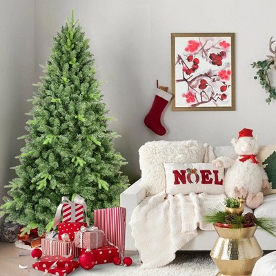 NAYSAYE Christmas Tree Stand 6FT Classic Tree with Realistic Branches for Holiday Decorations, Green, 47"*72"*18.14"