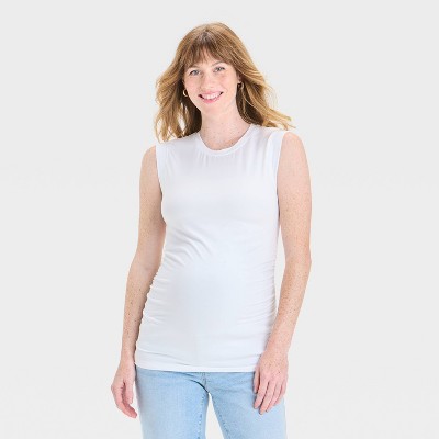 Short Sleeve Ruched Side Knit Maternity T-Shirt - Isabel Maternity by Ingrid & Isabel™