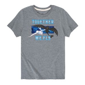 Boys' - How to Train Your Dragon - Together We Fly Short Sleeve Graphic T-Shirt - 1 of 3