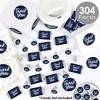 Big Dot of Happiness Navy Blue Elegantly Simple - Guest Party Favors Candy Favor Sticker Kit - 304 Pieces - 2 of 4