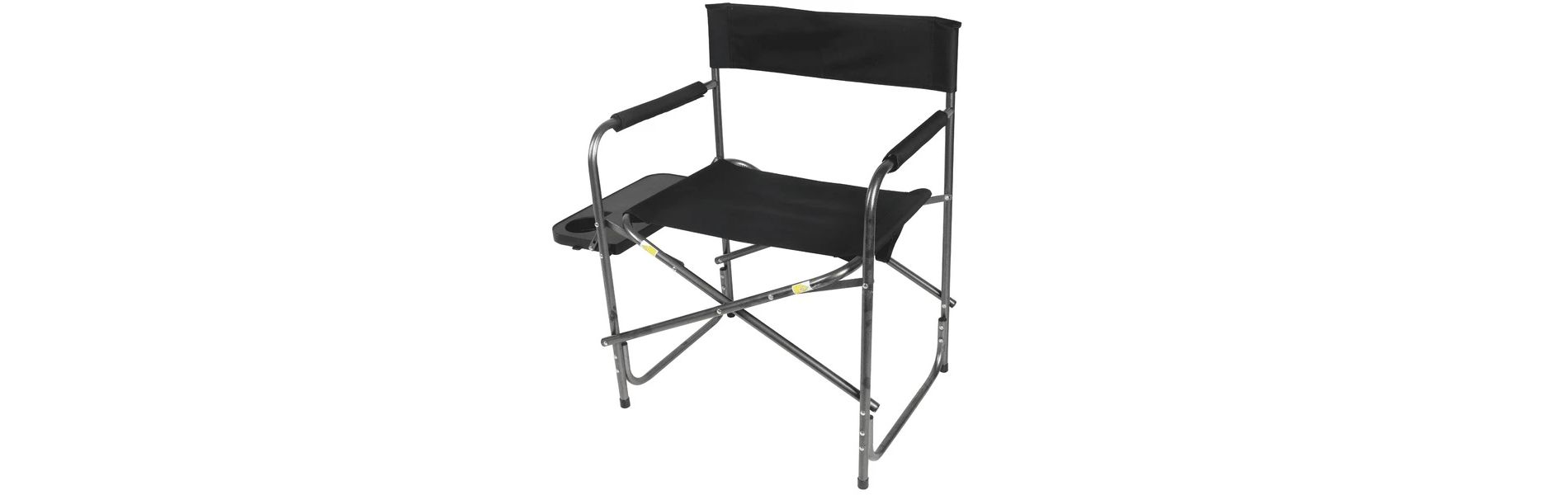 Folding chair, Camping chairs Director's Chair with Side Table, Black, Adult Size