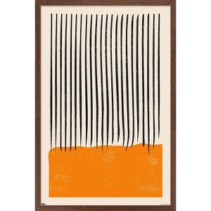Trends International Geometric - Orange Framed Wall Poster Prints - 1 of 4