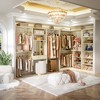 Aheaplus 131'' - 156'' Corner Closet Organizer with Makeup Vanity, Closet System with Shoe Rack and Tower Shelves - 2 of 4