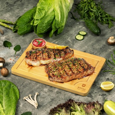 Royal Craft Wood Bamboo Cutting Board (S, 12”x8”)