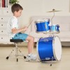 3-Piece Kids Drum Set, 14 in Beginner Drum Set with Adjustable Throne Cymbal Pedal, Starter Drum Kit for Child Kids - 2 of 4