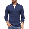 COOFANDY Men's Quarter Zip Sweaters Slim Fit Mock Neck Pullover Sweater Lightweight Knitted Polo Sweaters - 2 of 4