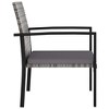 vidaXL Modern Dining Chairs 2 Pcs, Patio Rattan Dining Chair with Cushion, Outdoor Wicker Dining Chair - 3 of 4